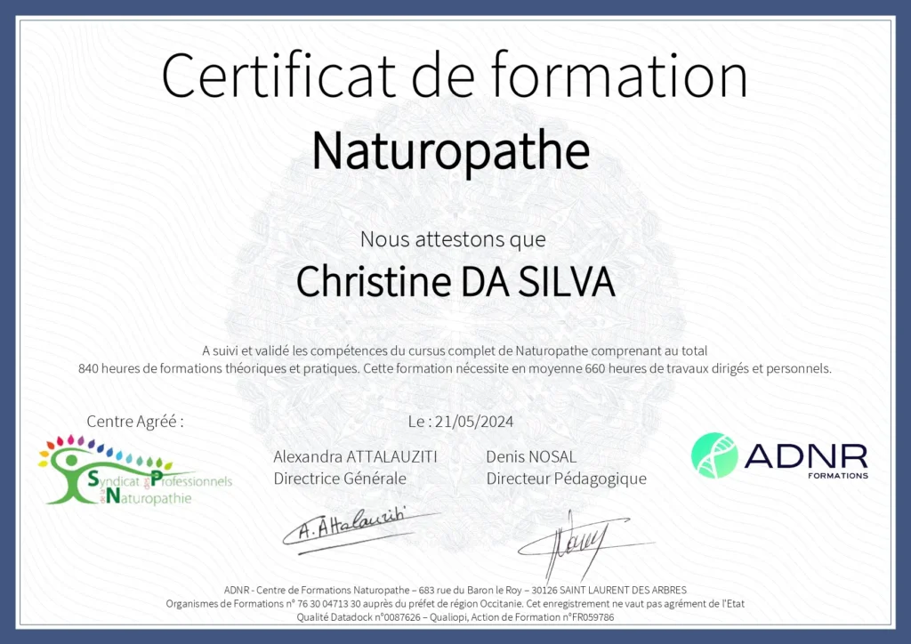 formation naturopathe