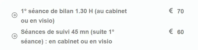 Prix naturopathie