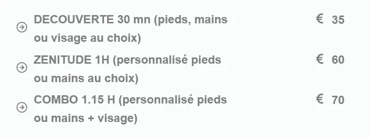 Prix réflexologie
