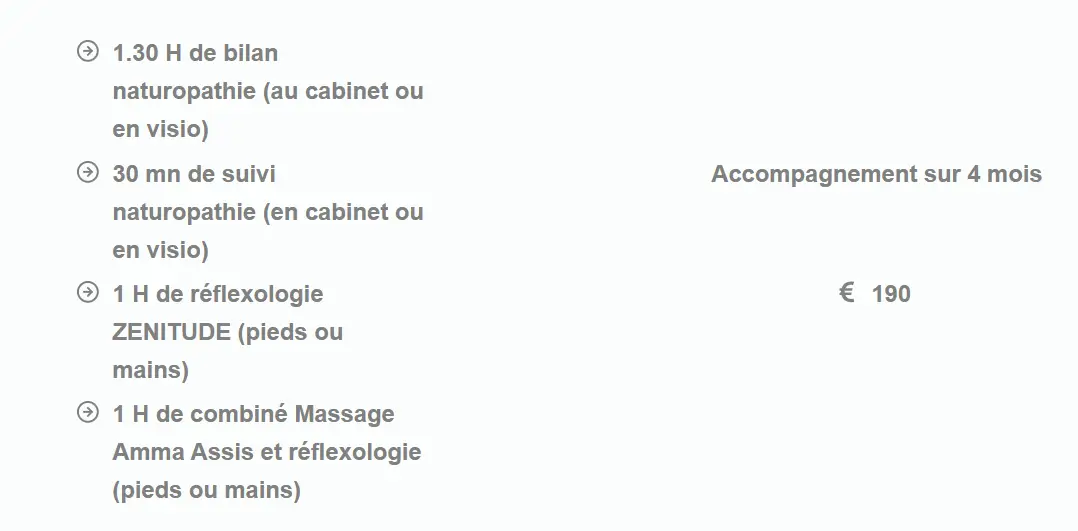 Prix programme remise en forme